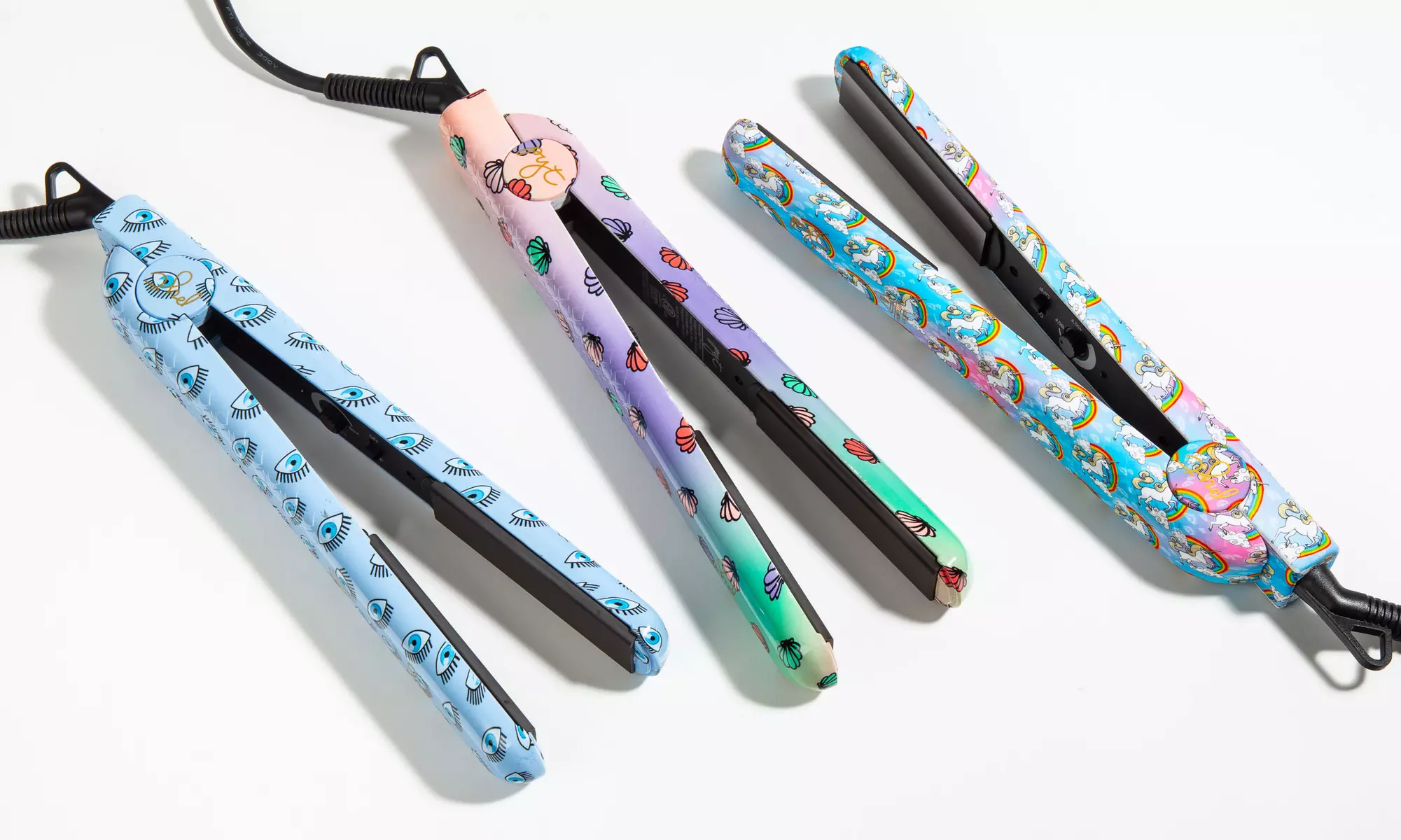 Unicorn or Mermaid Print 1.25" Solid Ceramic Flat Irons from PYT - Primary Image