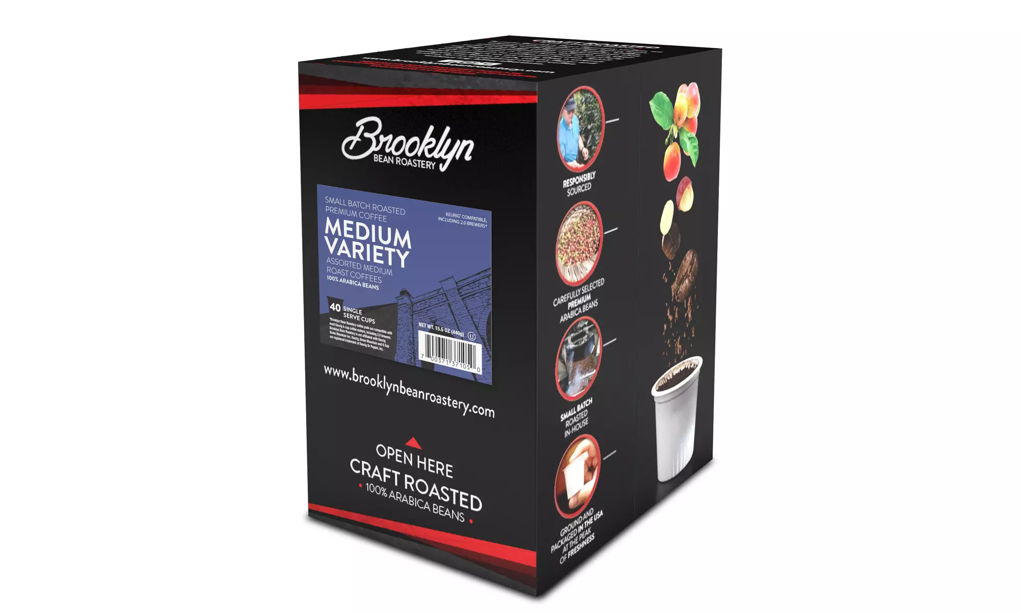 Brooklyn Bean Roastery Medium Roast Single-Serve Coffee Variety (40ct.)