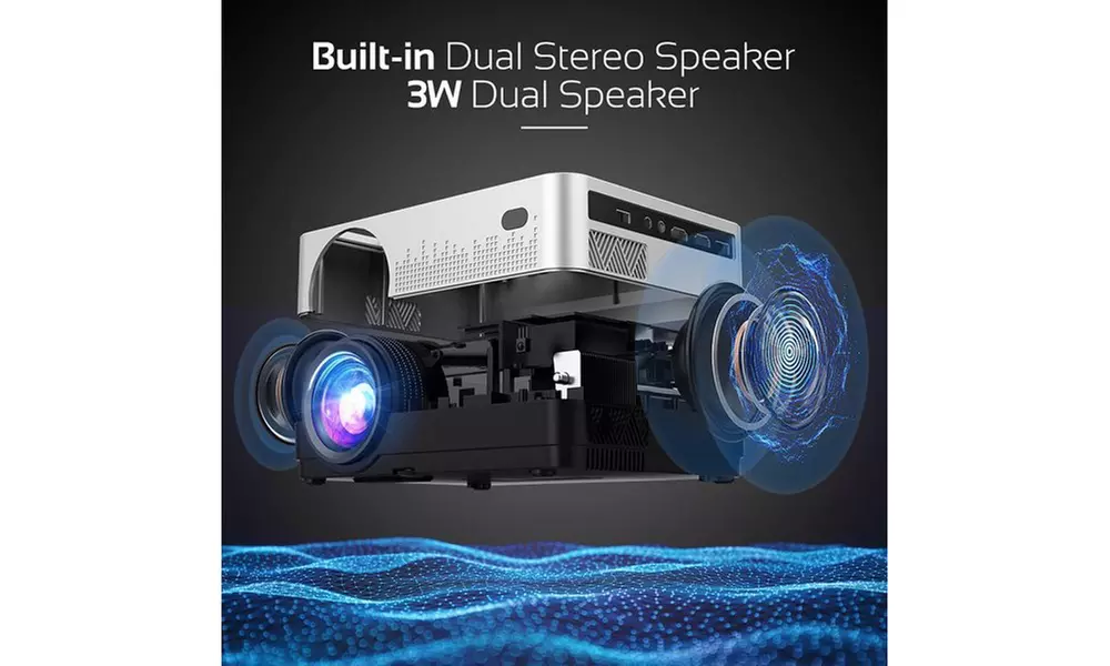 WiFi Projector, 9000L Full HD 1080p Video Projector with Carry Case - Second Medium