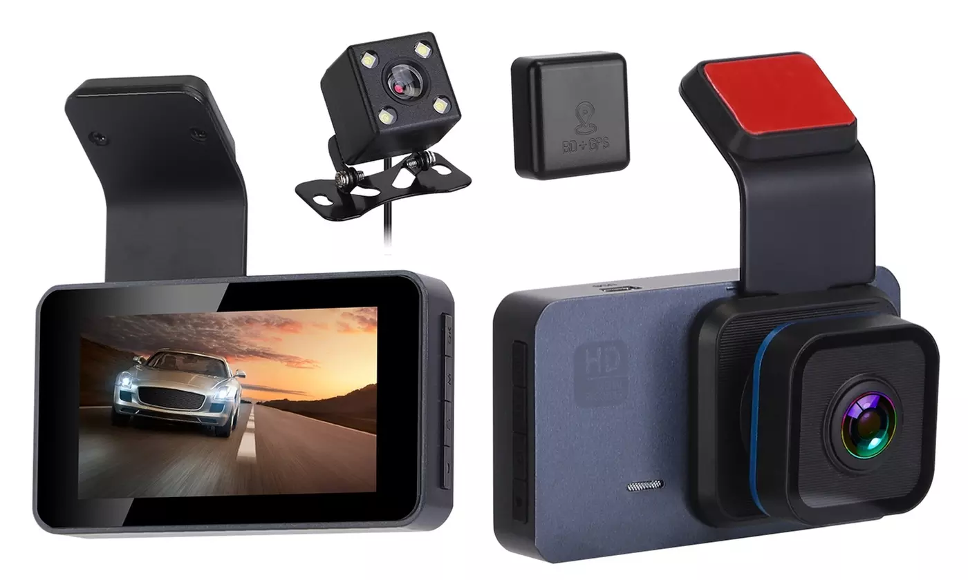 iNova 1080P Dual Lens Dash Cam Front Rear Car DVR Camera Video Recorder - Primary Image