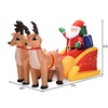 Image 3: 7 Ft Waterproof Inflatable Double Deer w/ Sled Christmas Decoration