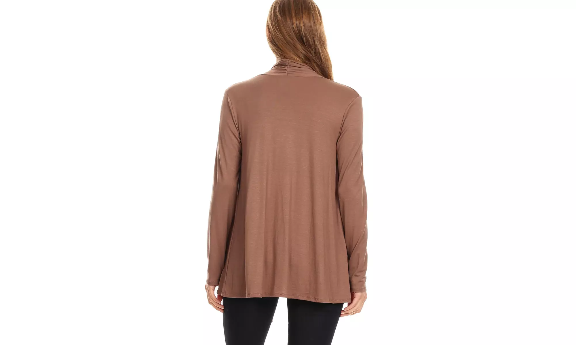 Solid Lightweight Soft Long Sleeves Open Front Cardigan