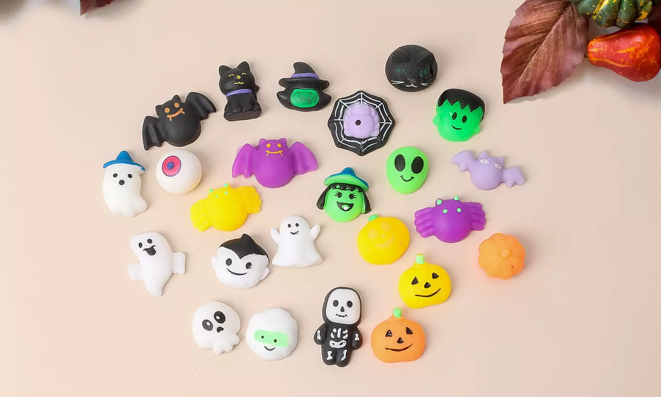 24PCS Halloween Squishy Toys Mini Stress Relief for Halloween Party Favors Bag
