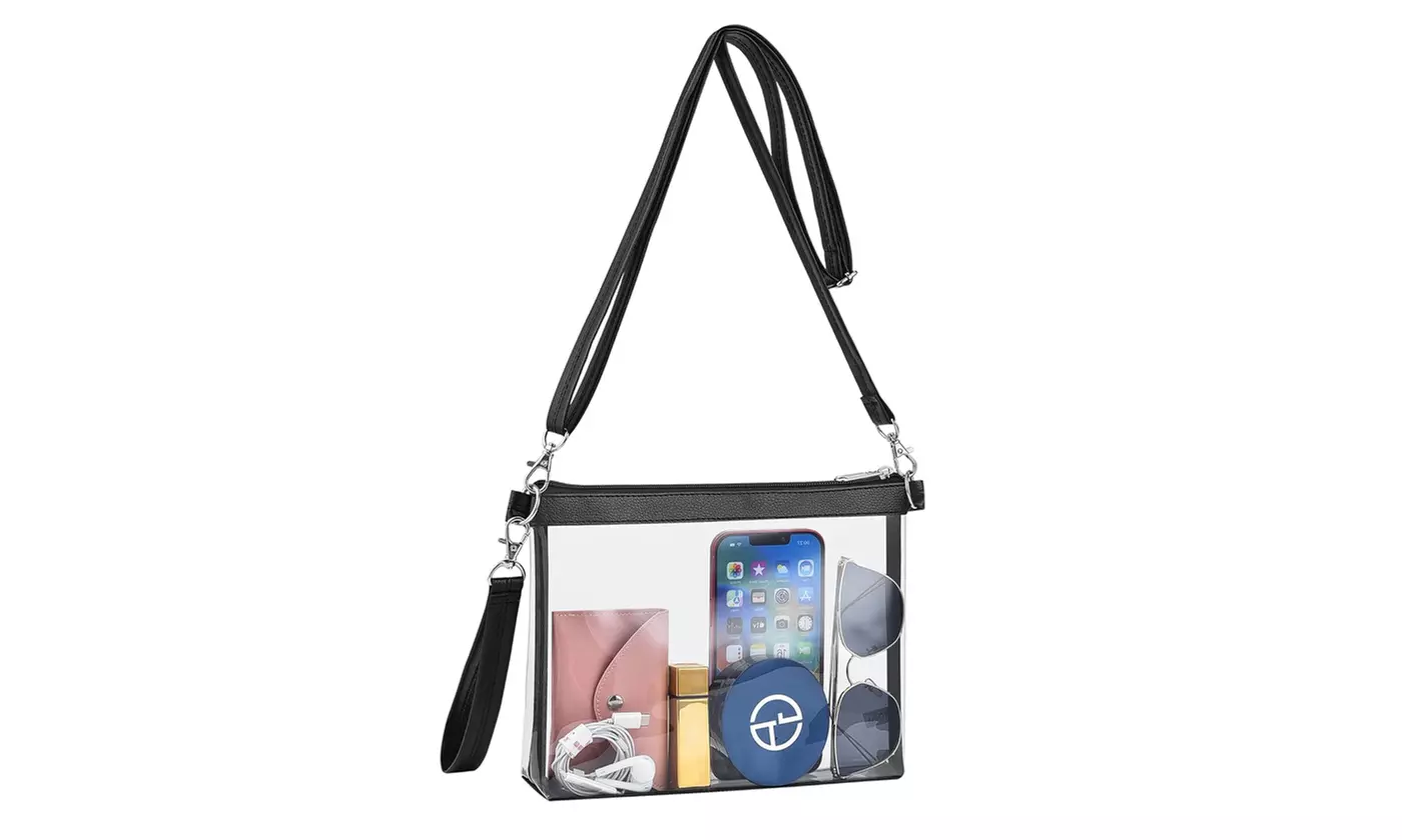 Clear PVC Stadium Approved Sling Bag Crossbody Purse Fanny Pack