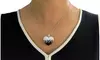 Black And White Crystal Bubble Heart Necklace Made With Crystals From Swarovski