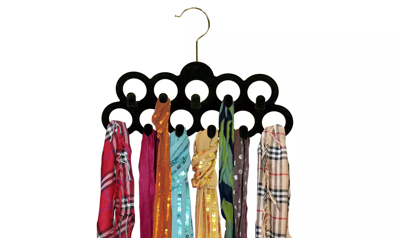 Home Basics 10 Loop Velvet Scarf Hanger - Primary Image