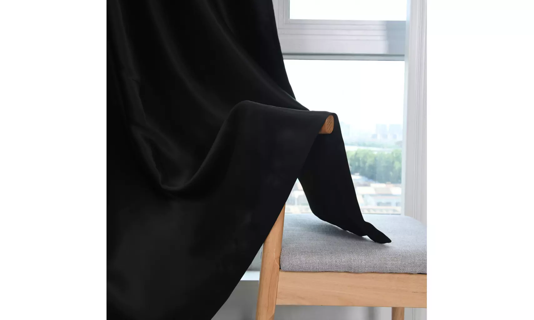 Solid Color Blackout Curtains Office Plant Balcony Insulation Curtain Fabric - Second Medium