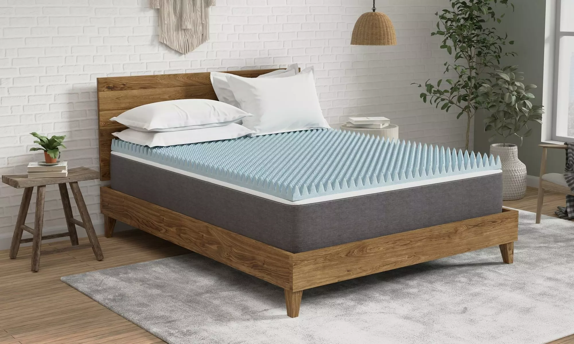 Lux Comfort  3'' Reversible Gel Memory Foam Topper