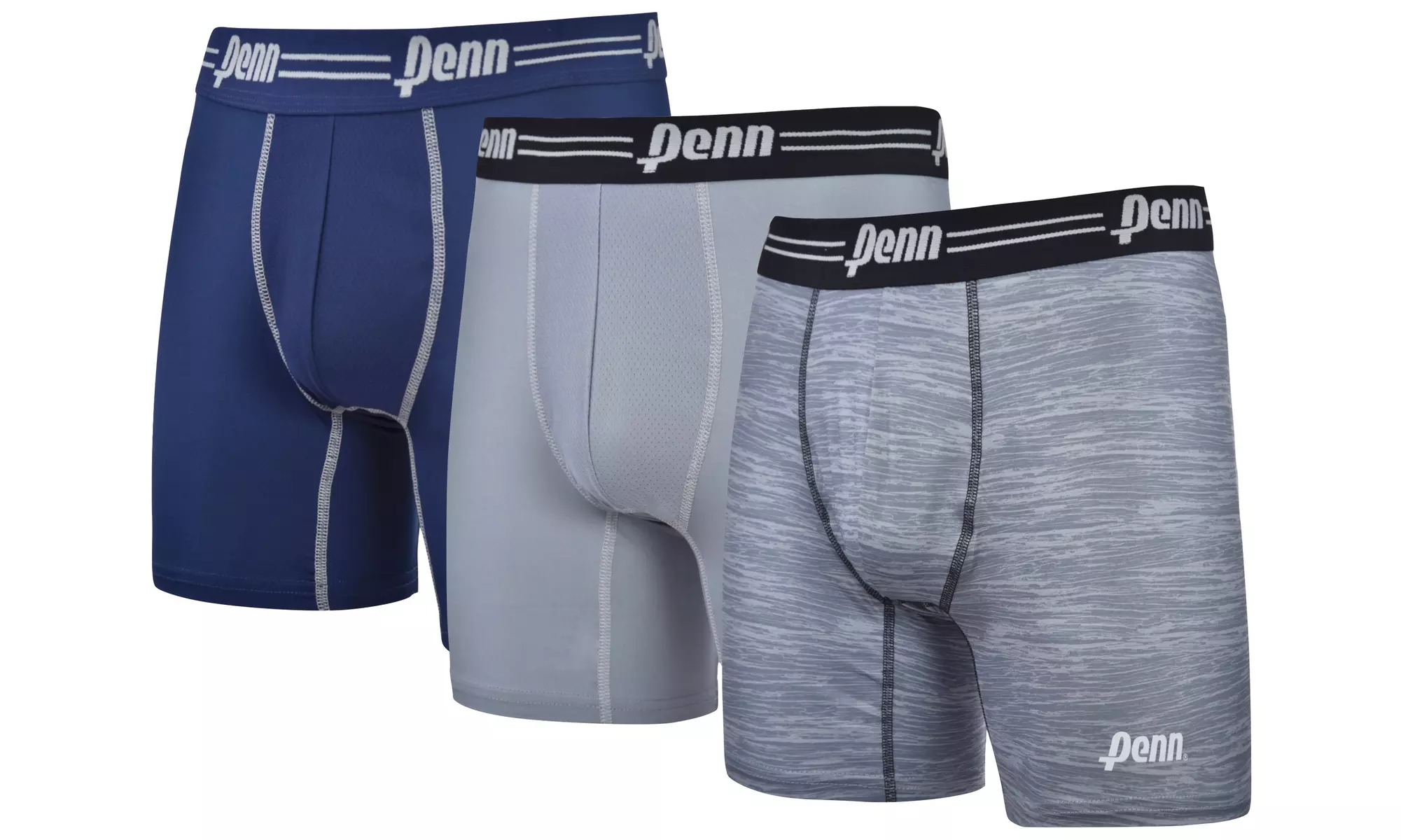 PENN Mens Performance Boxer Briefs - 12 Pack Tagless No Fly Mystery Colors