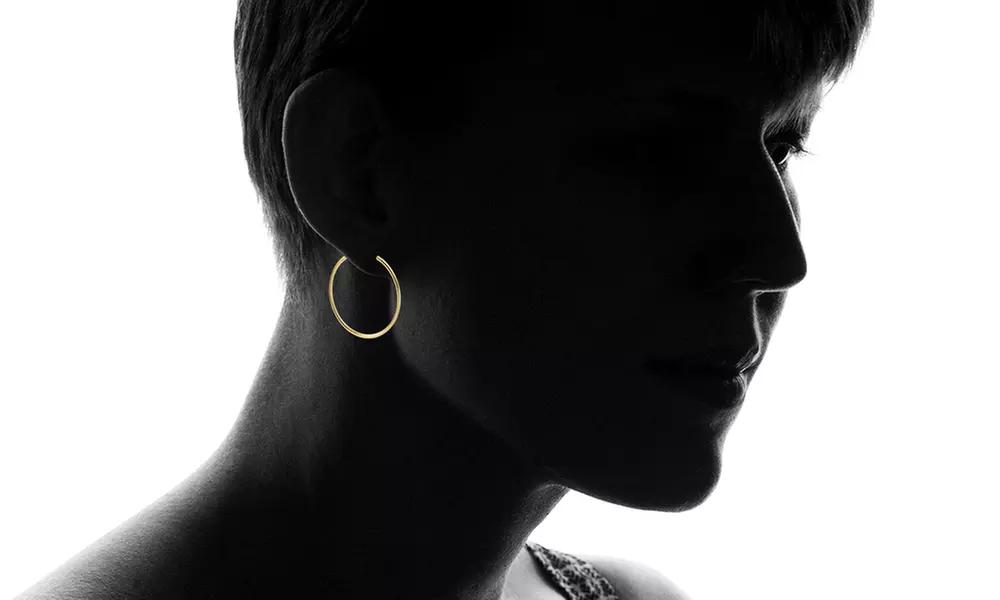 Women's 50MM Endless Hoop Earrings By Euphir - Second Medium