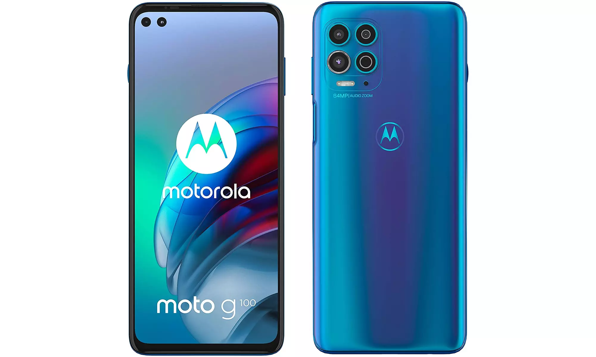 Motorola Moto G100 XT2125-4 128GB Dual Sm GSM Unlocked Phone - Iridescent Ocean - Primary Image