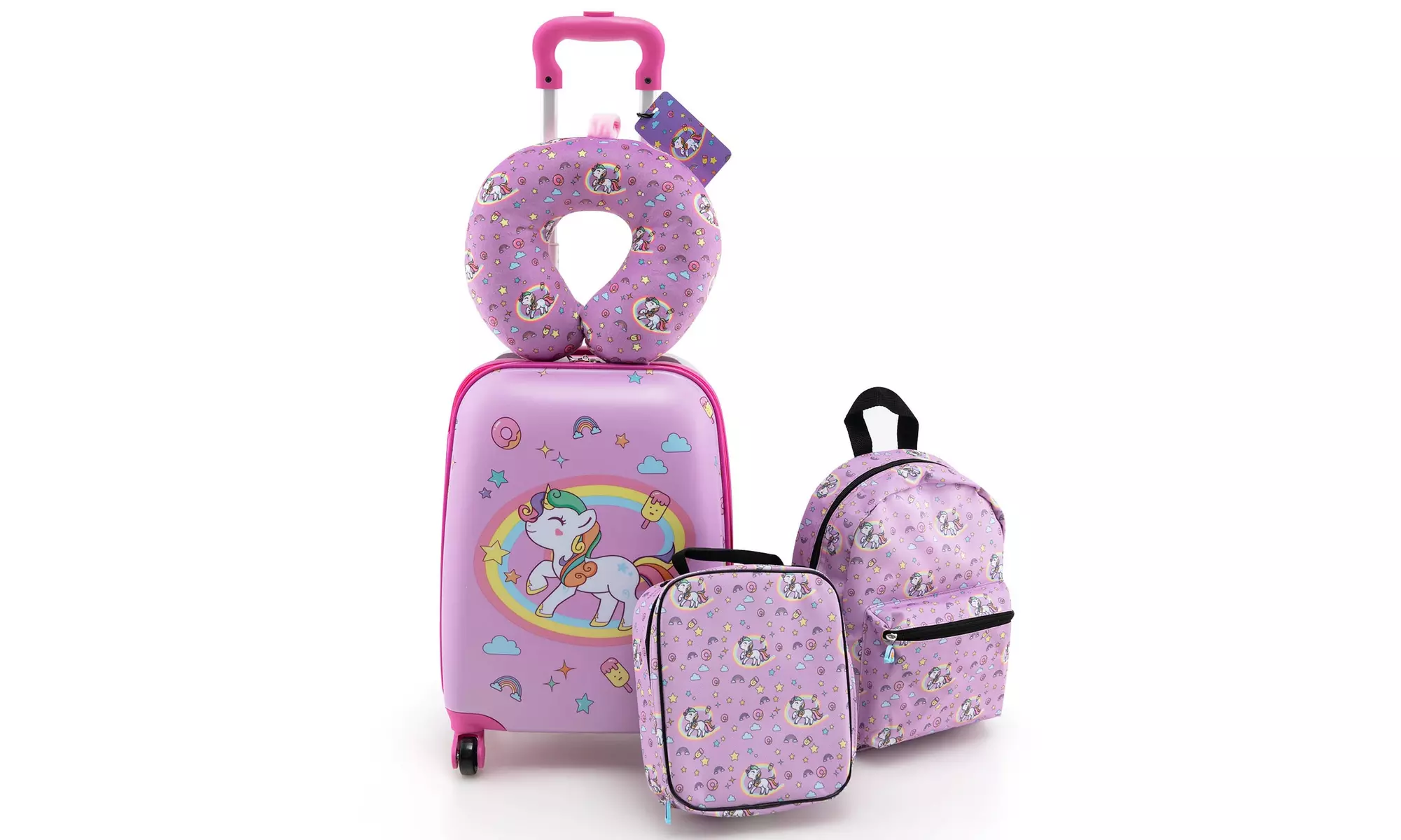 Costway Five-Piece Costway Kids Luggage Set 