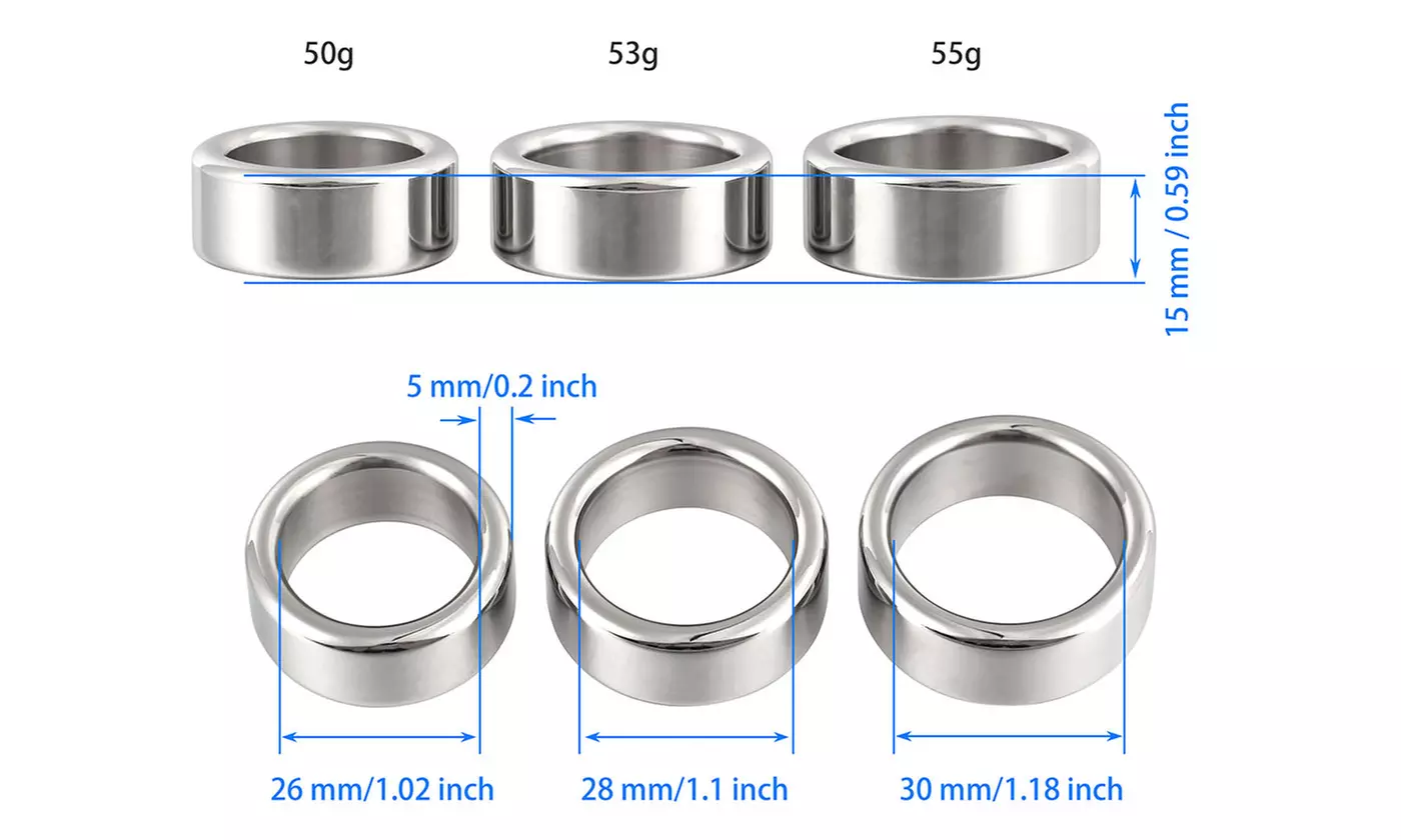 Stainless Steel Metal Silver C-Ring Penis Enhancer