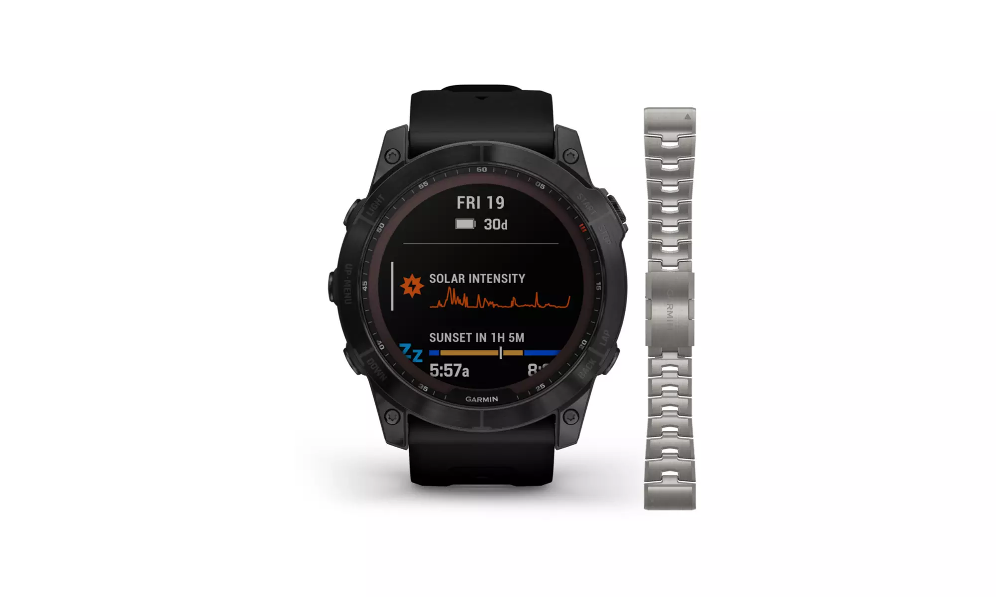 Garmin Fenix 7X Sapphire Solar GPS Smartwatch with 26mm Watch Band - Primary Image