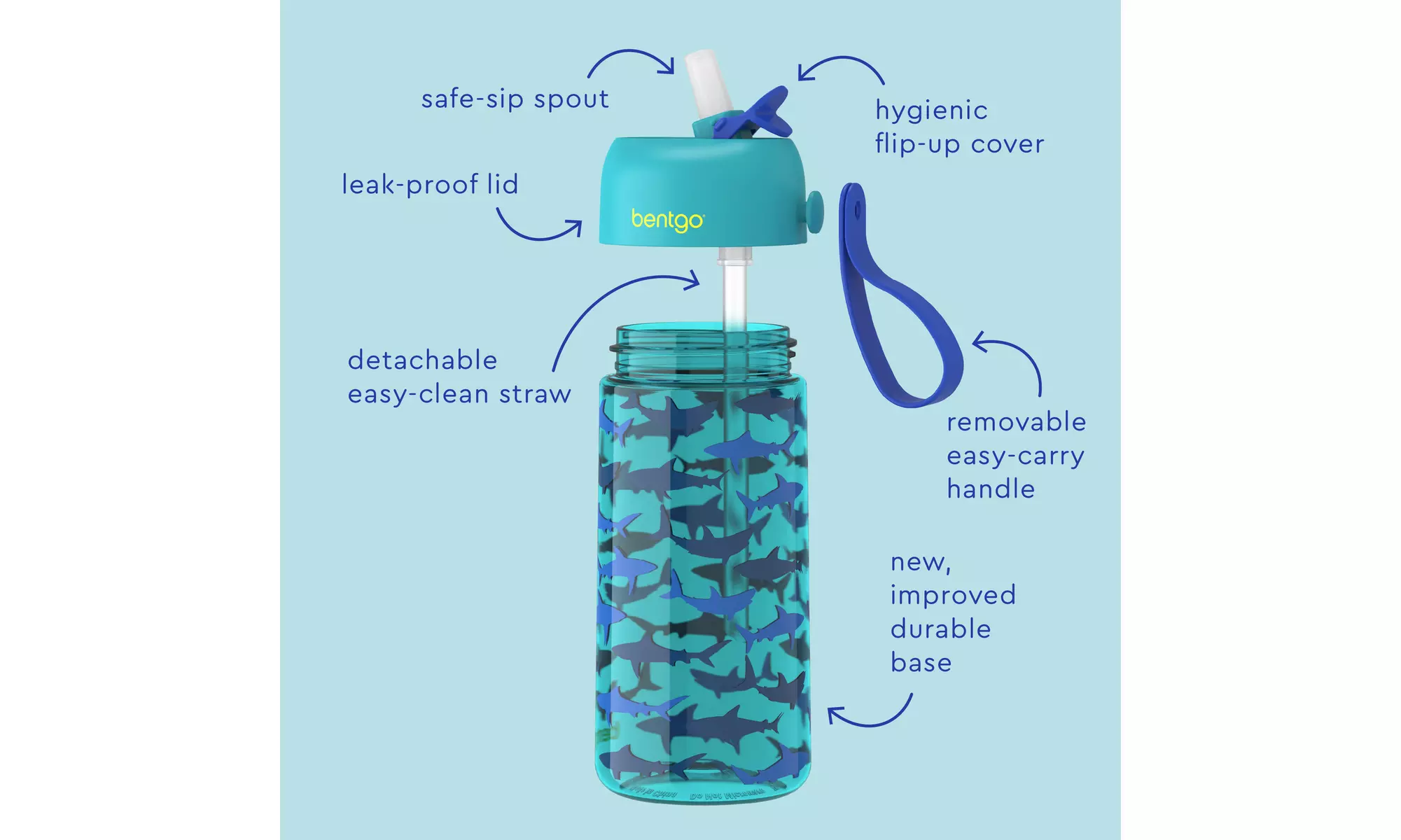 Bentgo Kids Water Bottle (1 and 2 Pack options)