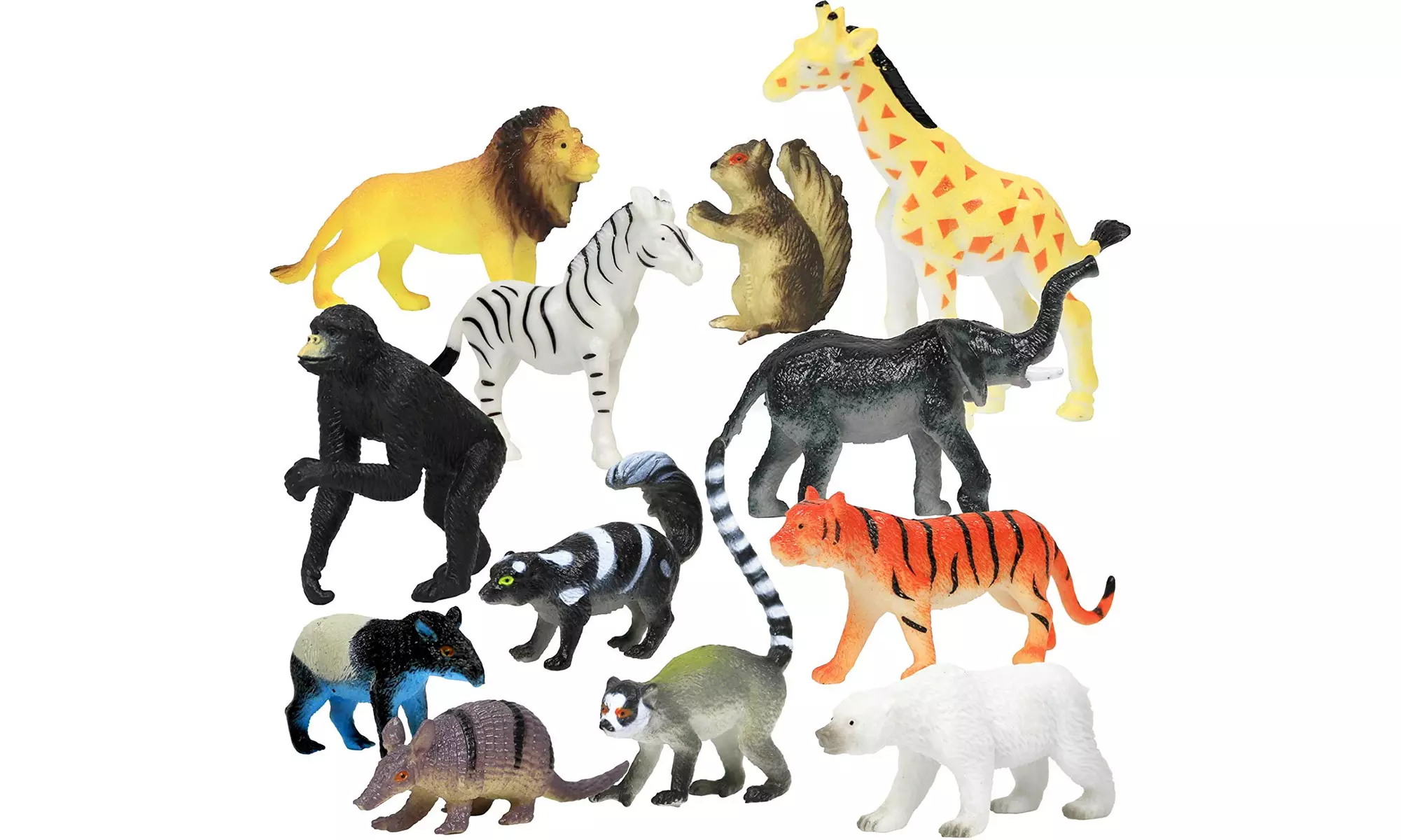 Mini Animal Figurine Playset Assorted Realistically Designed Animals 60 Pc. Set - Primary Image
