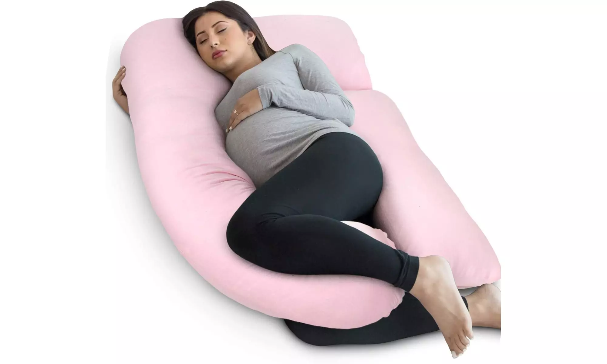 PharMeDoc U-Shape Pregnancy Pillow with Soft Jersey Cover - Primary Image