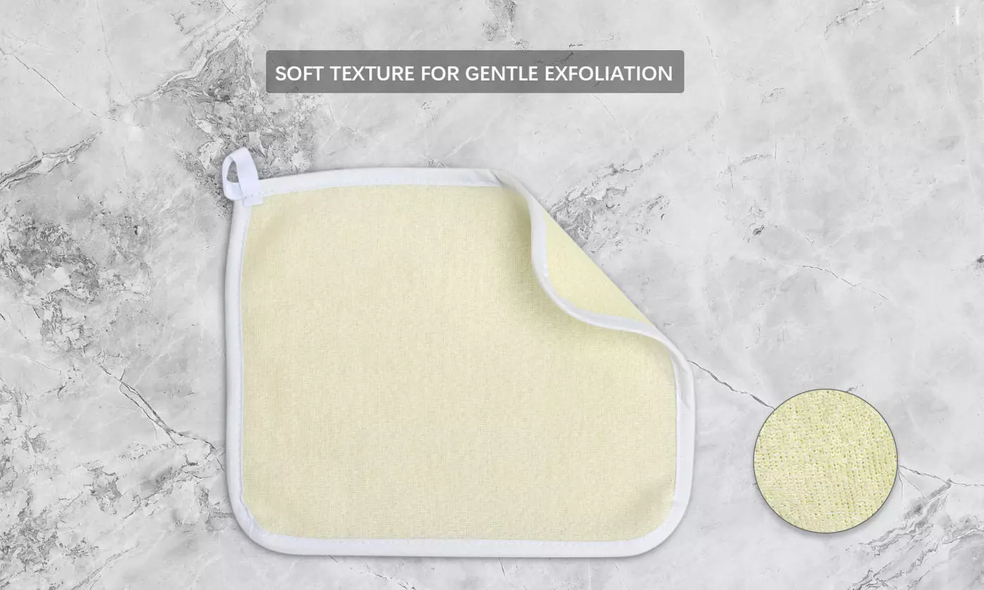 5 Pieces Exfoliating Face and Body Wash Towel Weave Bath Cloth