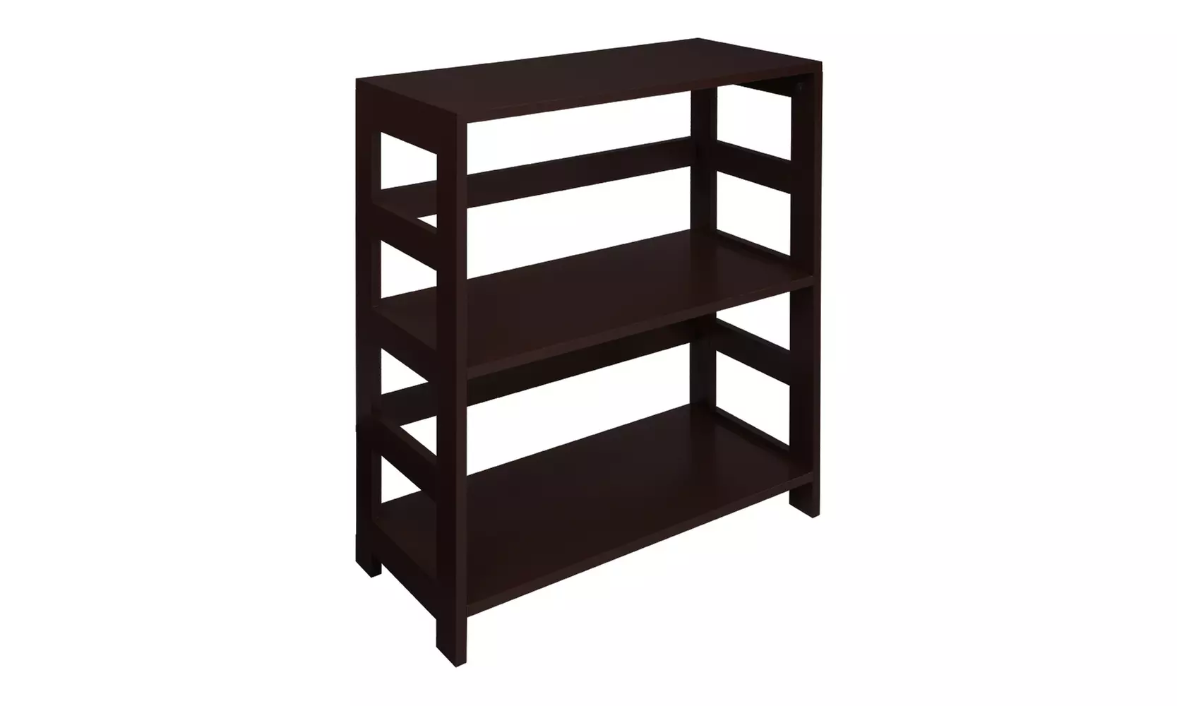 Storage Rack Wood Shelf 3 Tier Bookcase Shelf Storage Organizer Brown - Primary Image