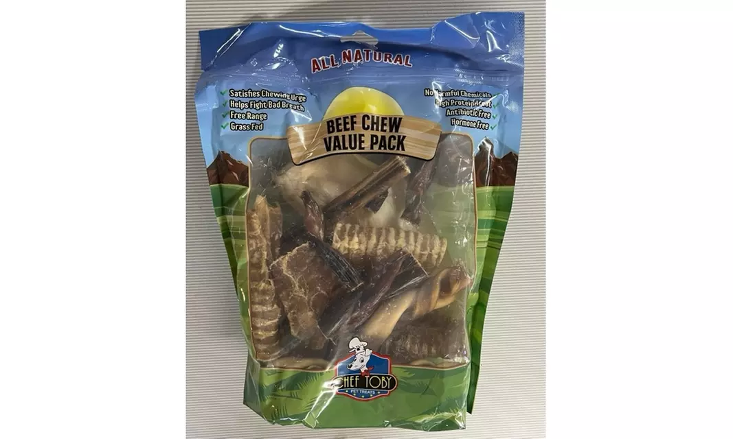 All Natural Beef Chew treats for dogs -1 pound Value Pack - Primary Image
