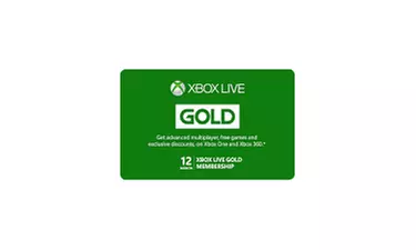 Microsoft Xbox Live 1 Year (12 Month) Gold Membership Subscription Card Green  - Primary Image