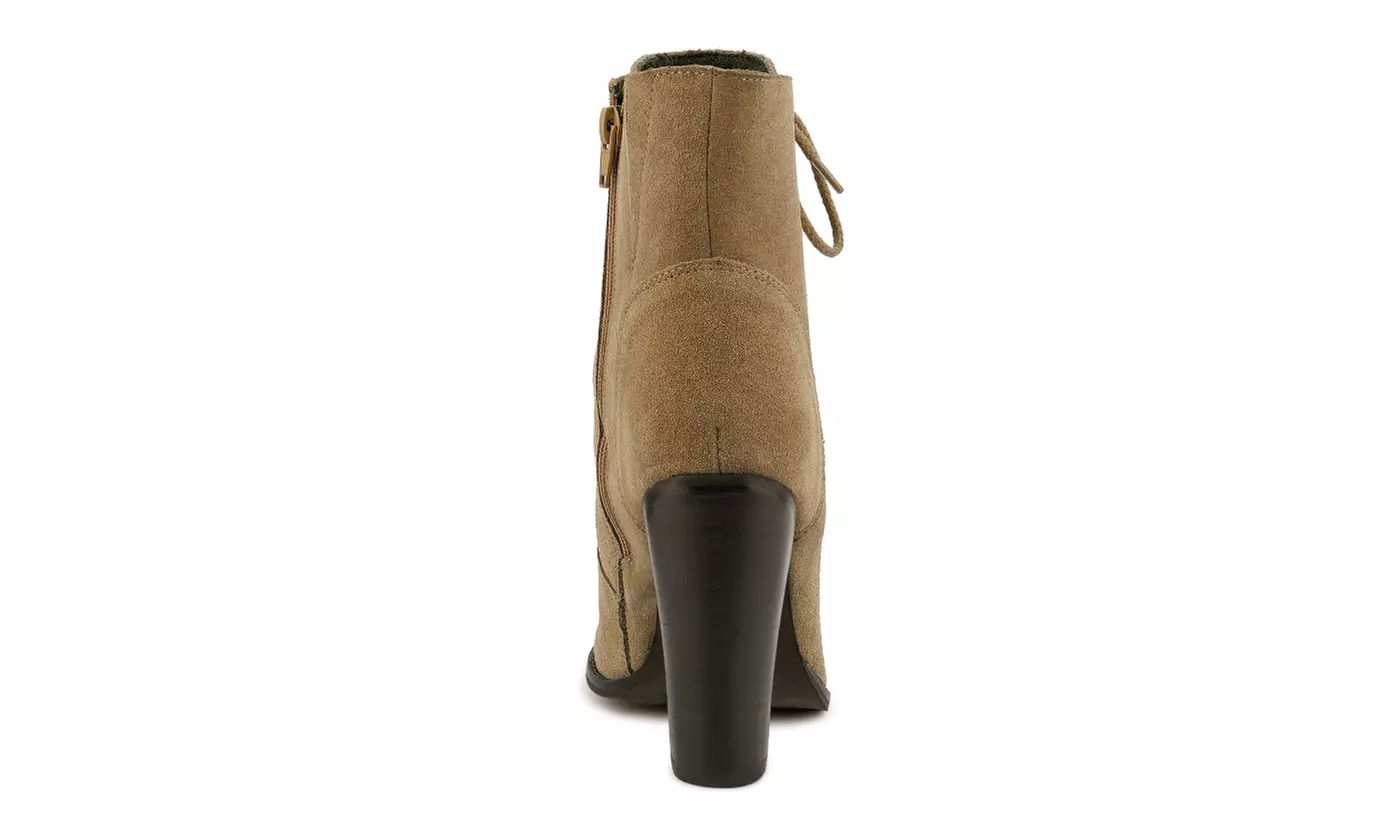 Rag & Co Goose-Feather Antique High Heeled Ankle Boot