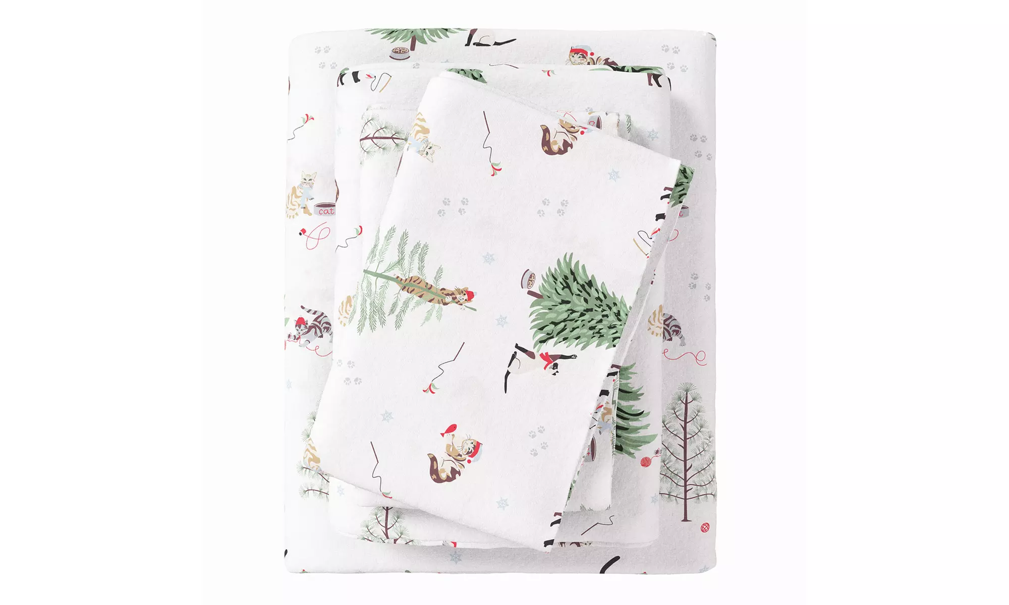 Turkish Cotton Winter-Theme Flannel Sheets Set