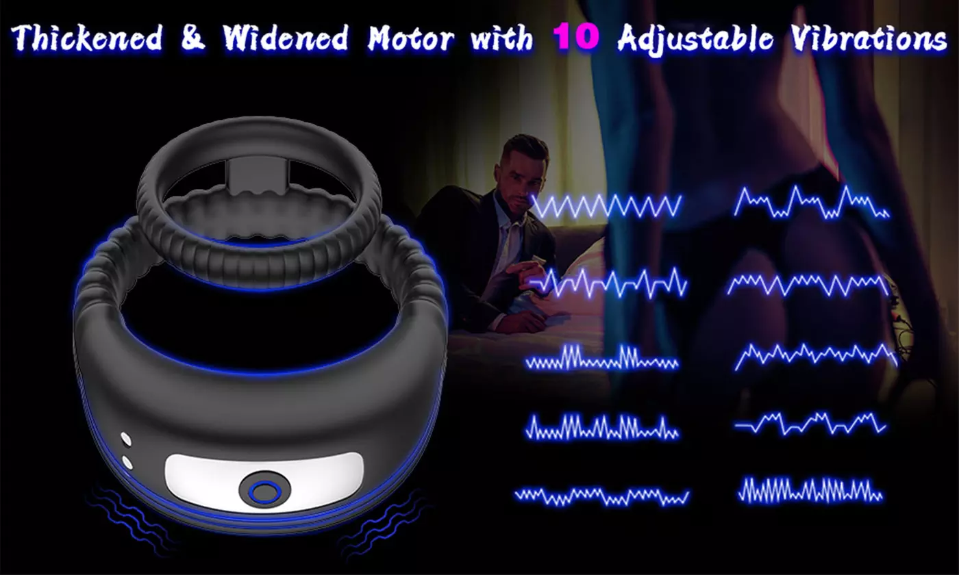 Rechargeable Silicone Vibrating C-Ring Delay Vibrator