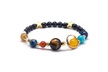 Solar System Chakra Healing Natural Stone Bead Bracelet - Second Medium