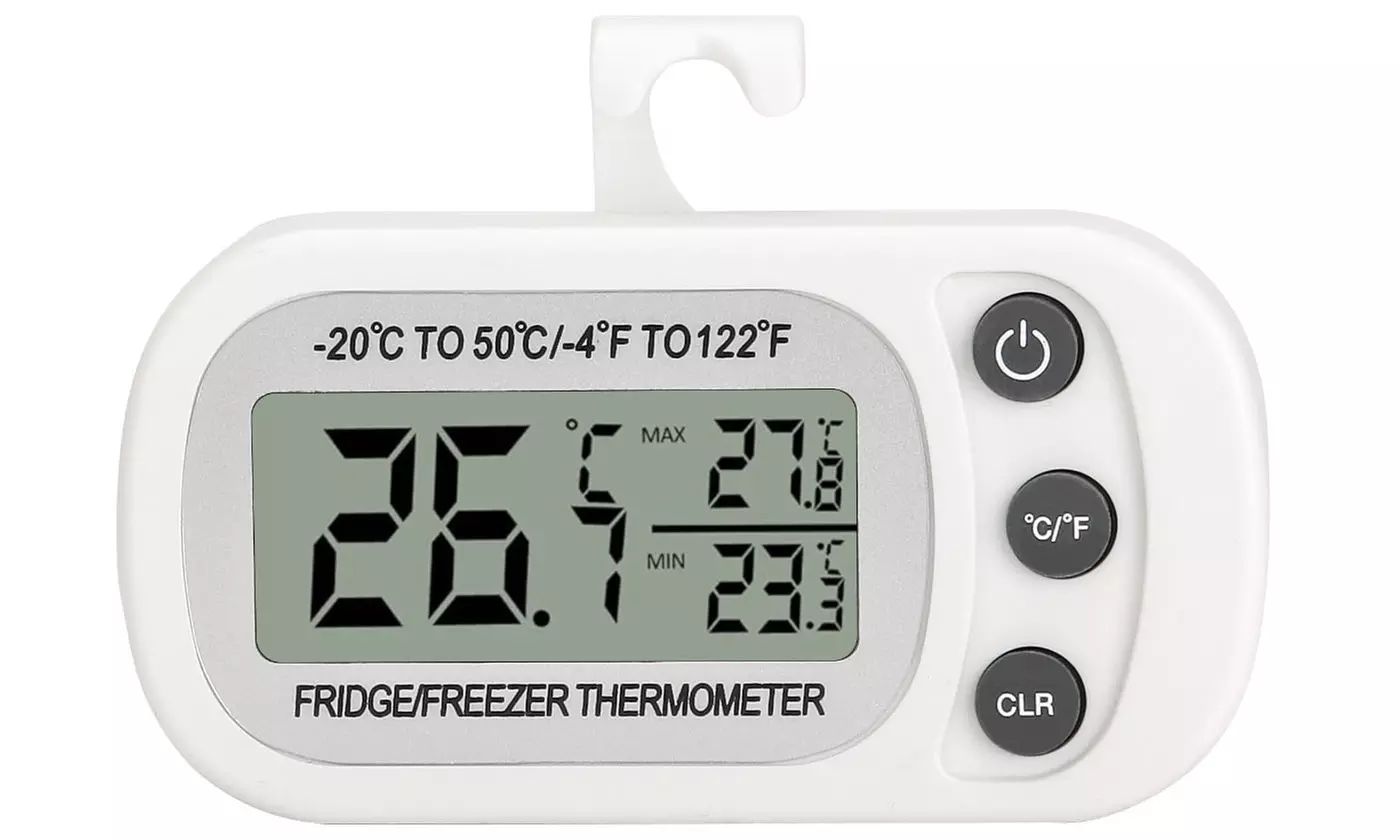 Thermometer Digital Fridge Freezer Waterproof Large LCD Display