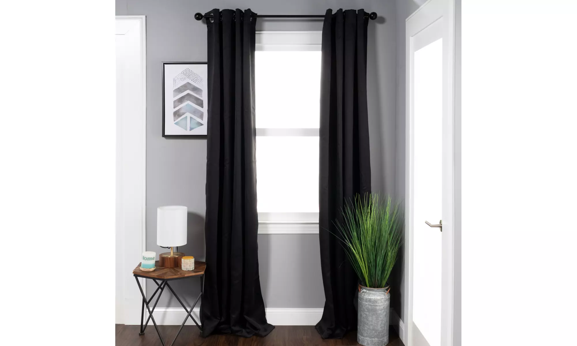 Superior Blackout Grommet Curtain Panel Set Room Darkening Curtains 52" x 108"
