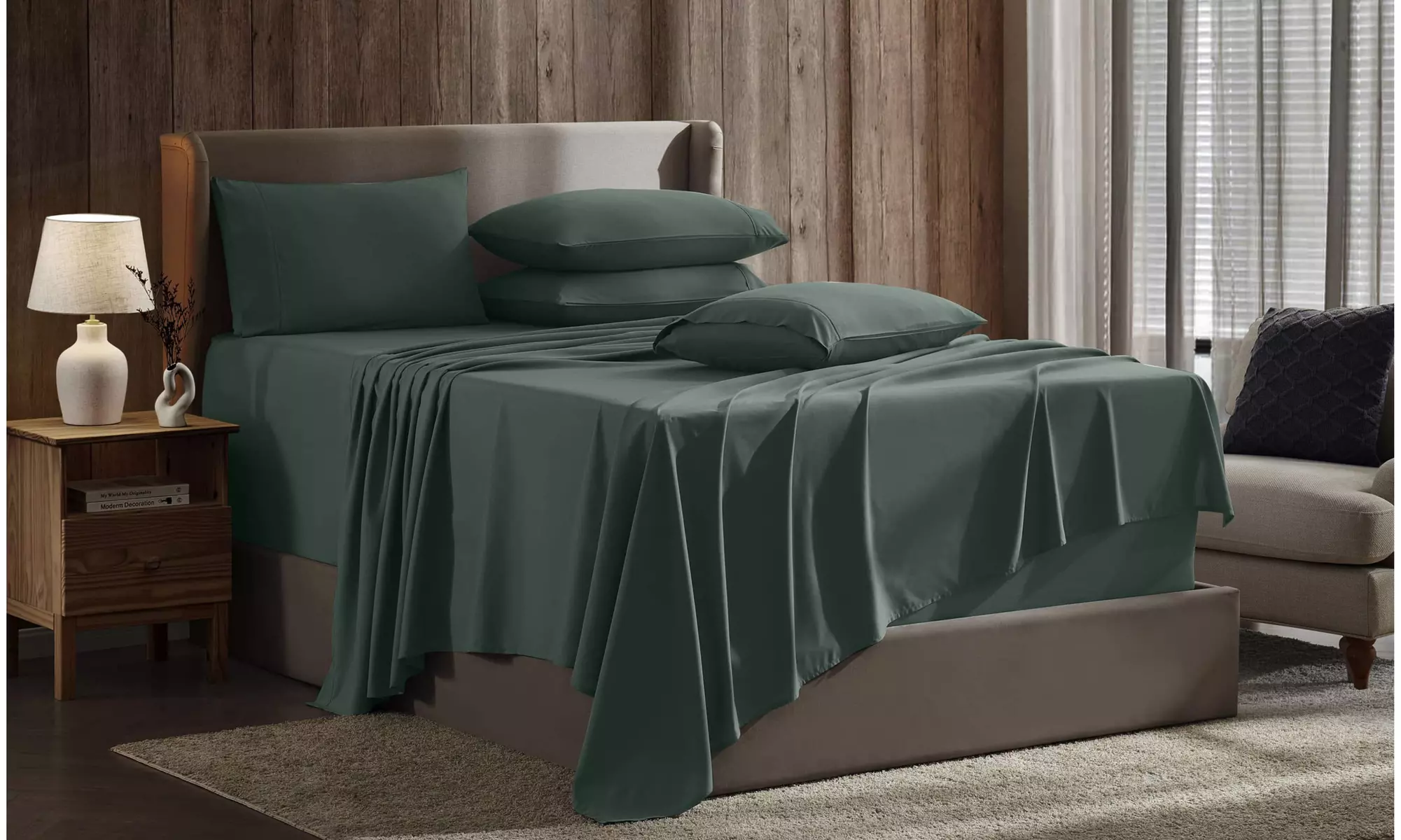 Nestl Split King Extra Soft Microfiber Deep Pocket Bed Sheet Set - 5 Piece