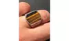 Solid 925 Sterling Silver Tiger's Eye Mens Signet Ring Size 7 - 13