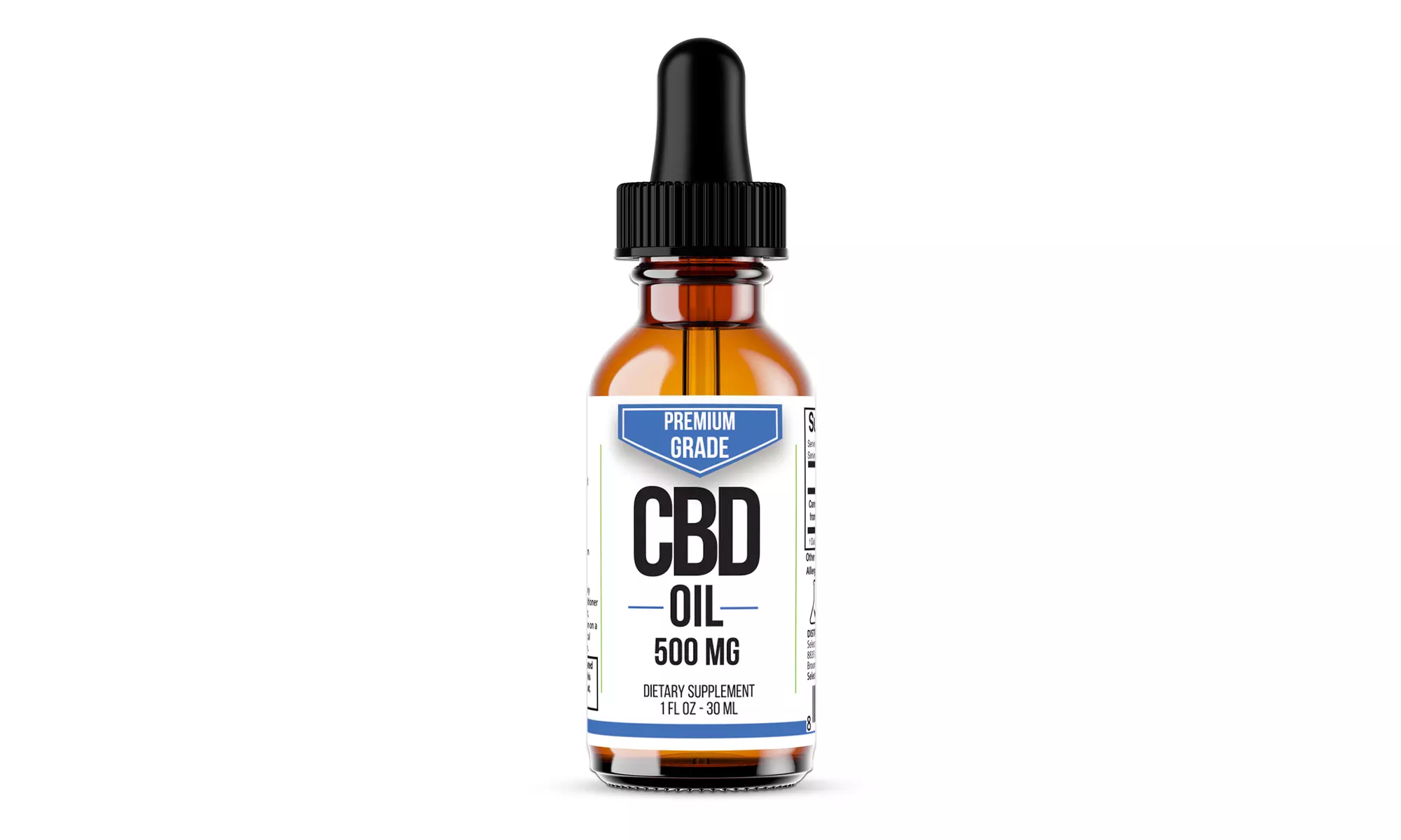 Premium Grade 100% Natural CBD Oil (500mg or 1000mg)