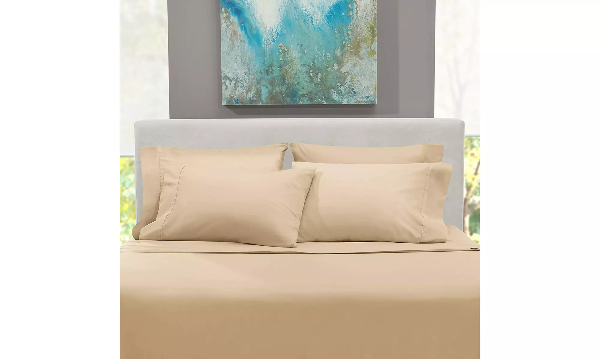 Hearth & Harbor Extra Deep Pocket Sheet Set - Microfiber Bed Sheets - 24" Depth