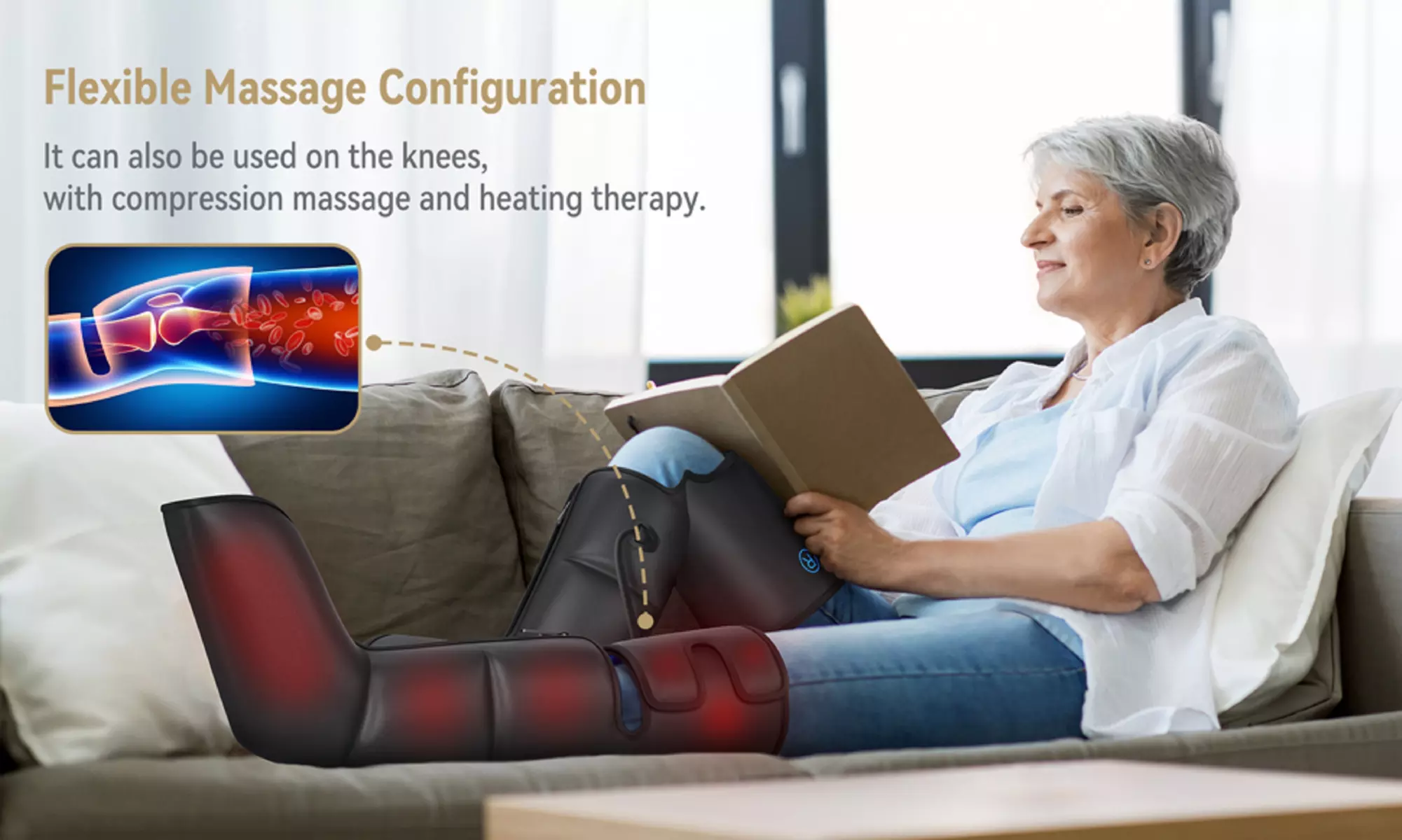 Leg Massager Air Compression Circulation Massage Muscle Pain Relief Leg - Second Medium