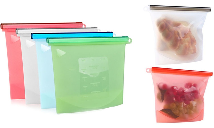 Up To 74% Off on Reusable Silicone Food Storag... | Groupon Goods