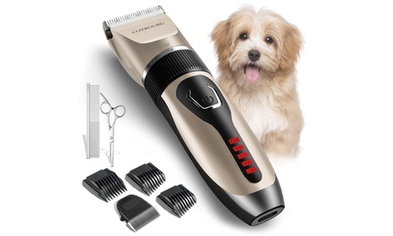 CLEEBOURG Dog Clippers Grooming Kit, Professional Electric Pet | Groupon