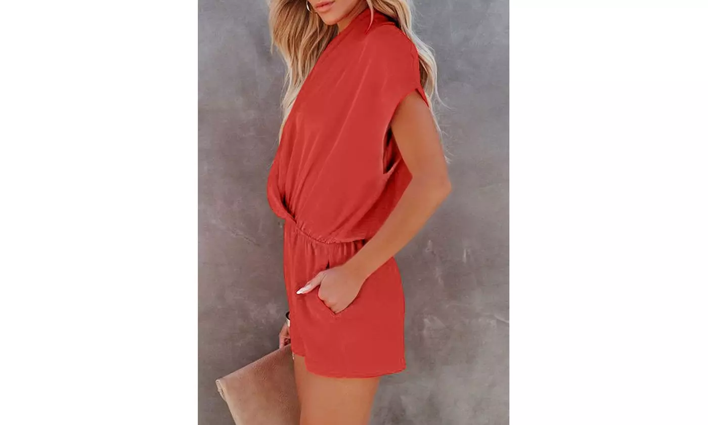 Bohuma Women's Deep V-Neck Romper S-2X