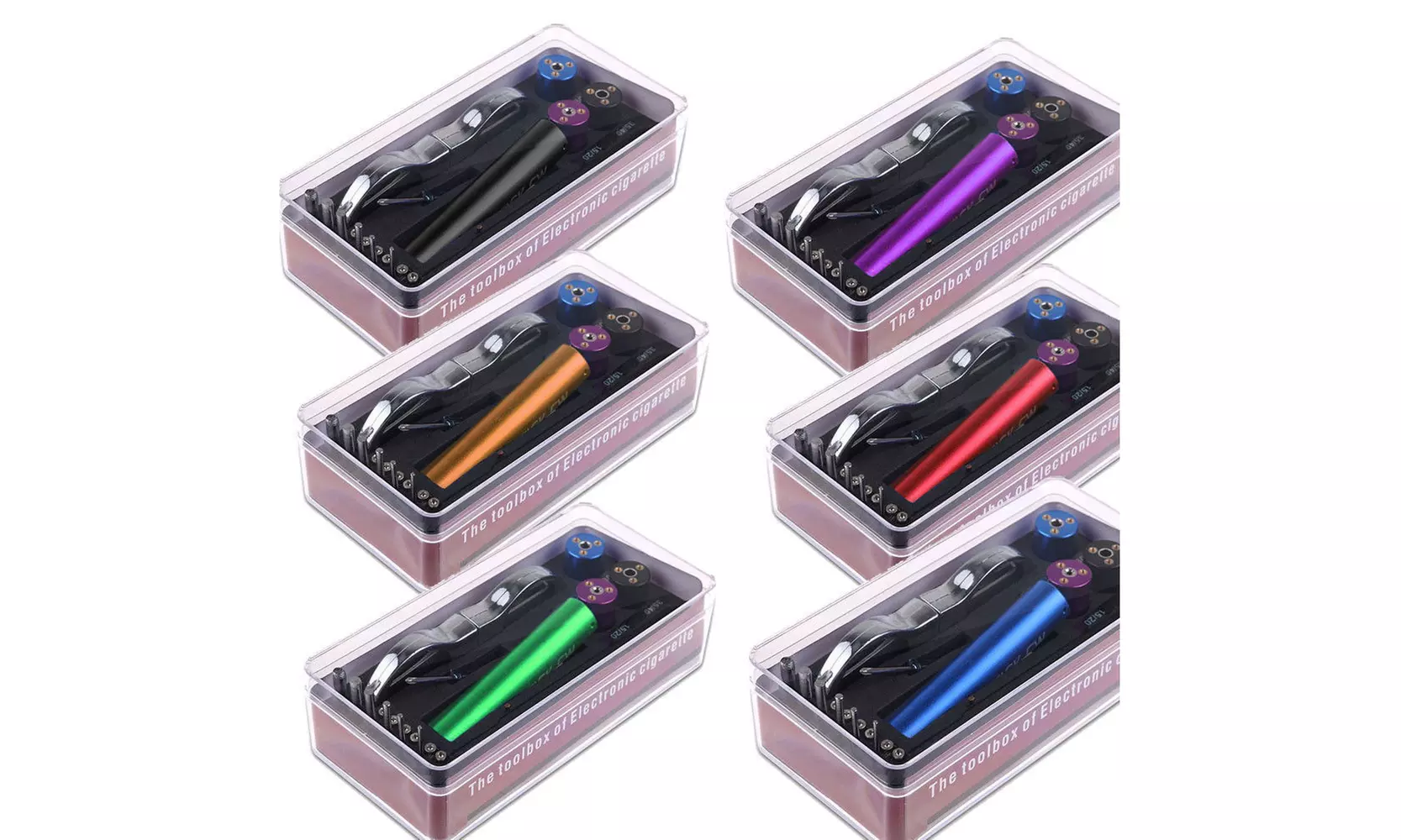 CW Coil Vape Jig Kit 6 in 1 Wire Coiling RBA RDA RTA DIY Coil Maker Tool Vape  - Primary Image