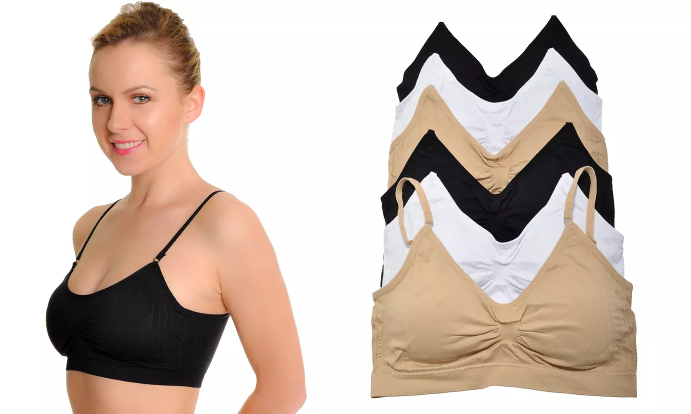 Angelina Women's Coordinating Seamless Wireless Bralette and Boxer Panties  - Second Medium