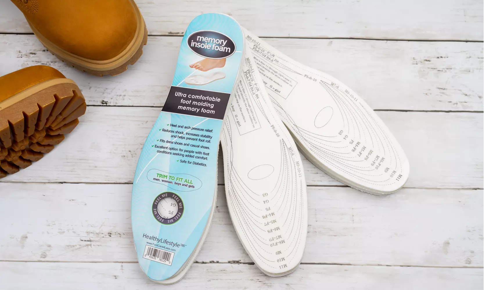  Memory Foam Ultra Comfort Pressure Relief Insoles (3-, 6-, 9-Pack)