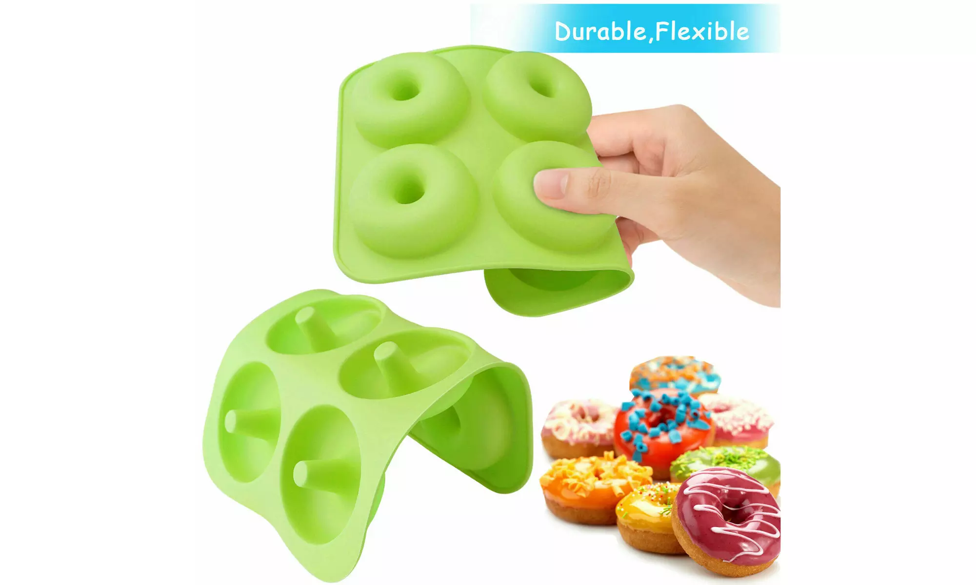Silicone Donut Mold Donut Mould Pan Baking Tray Bagels Cake Biscuit Muffins