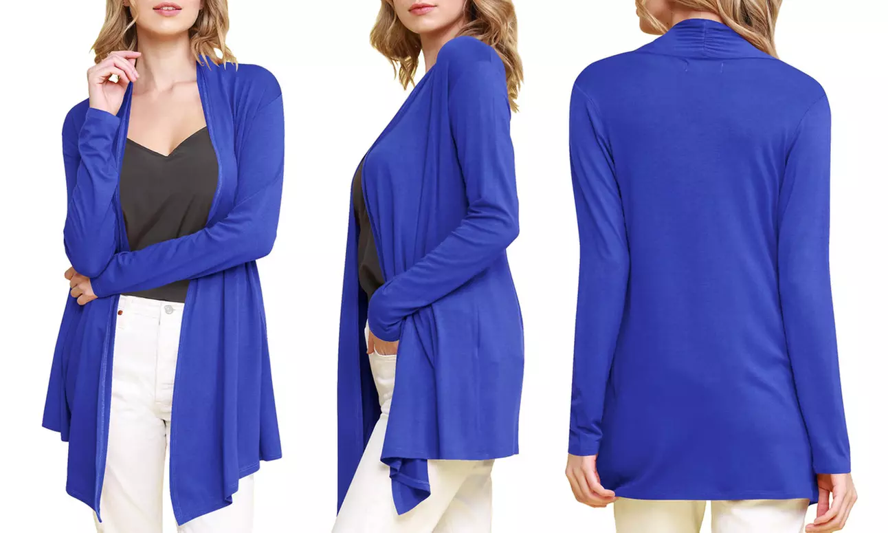 Open Front Cardigan S-3X by Made By Johnny Plus Size Sweater  