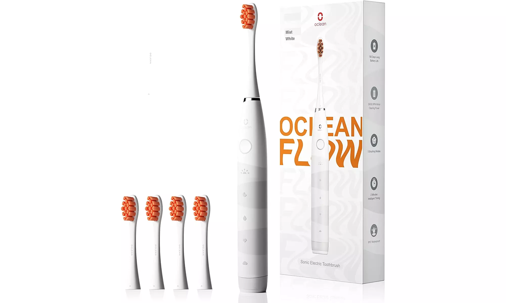 Oclean Flow Sonic Electric Toothbrush  160 reviews White - Primary Image