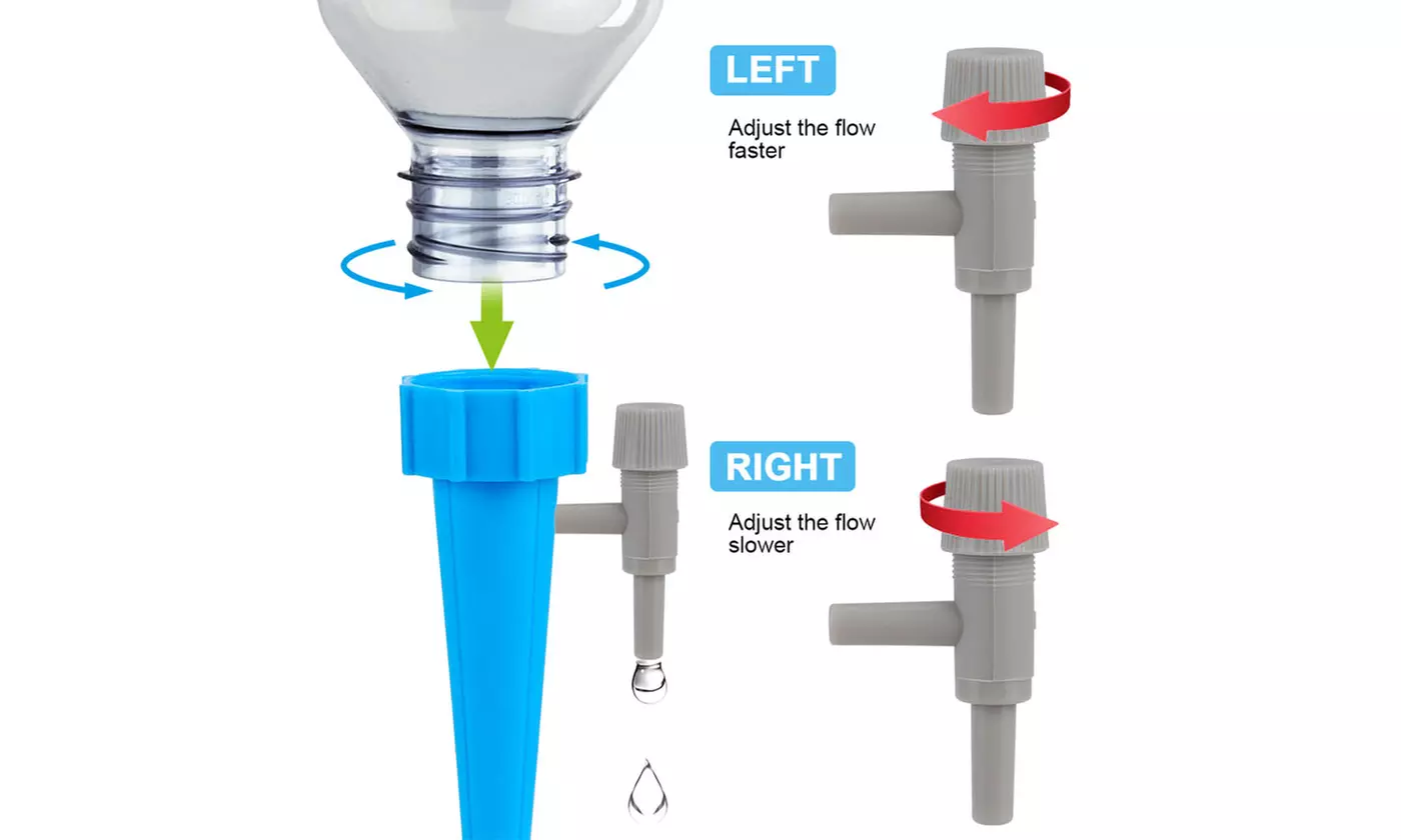 Automatic Plant Self Watering Spikes Devices Adjustable Drip Irrigation System