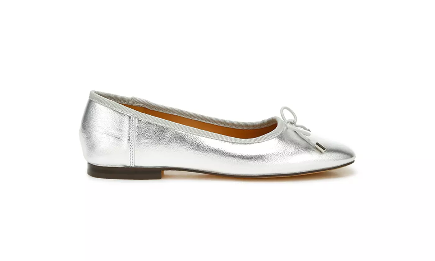Rag &Co Primrose Metallic Ballerina Flats