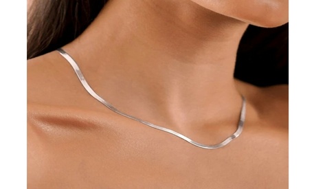 16 -30 Solid Sterling Silver Italian Herringbone Necklaces 16 Silver Sterling Silver