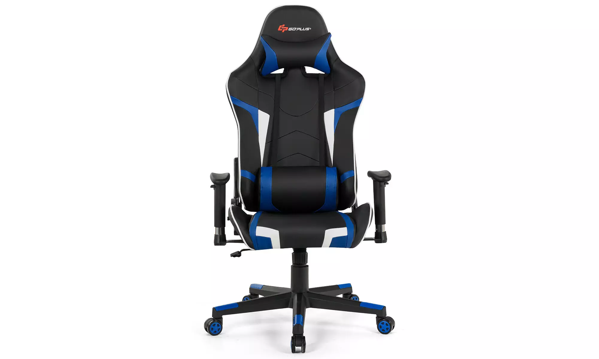Reclining Massage Gaming Chair with Lumbar Support and Headrest