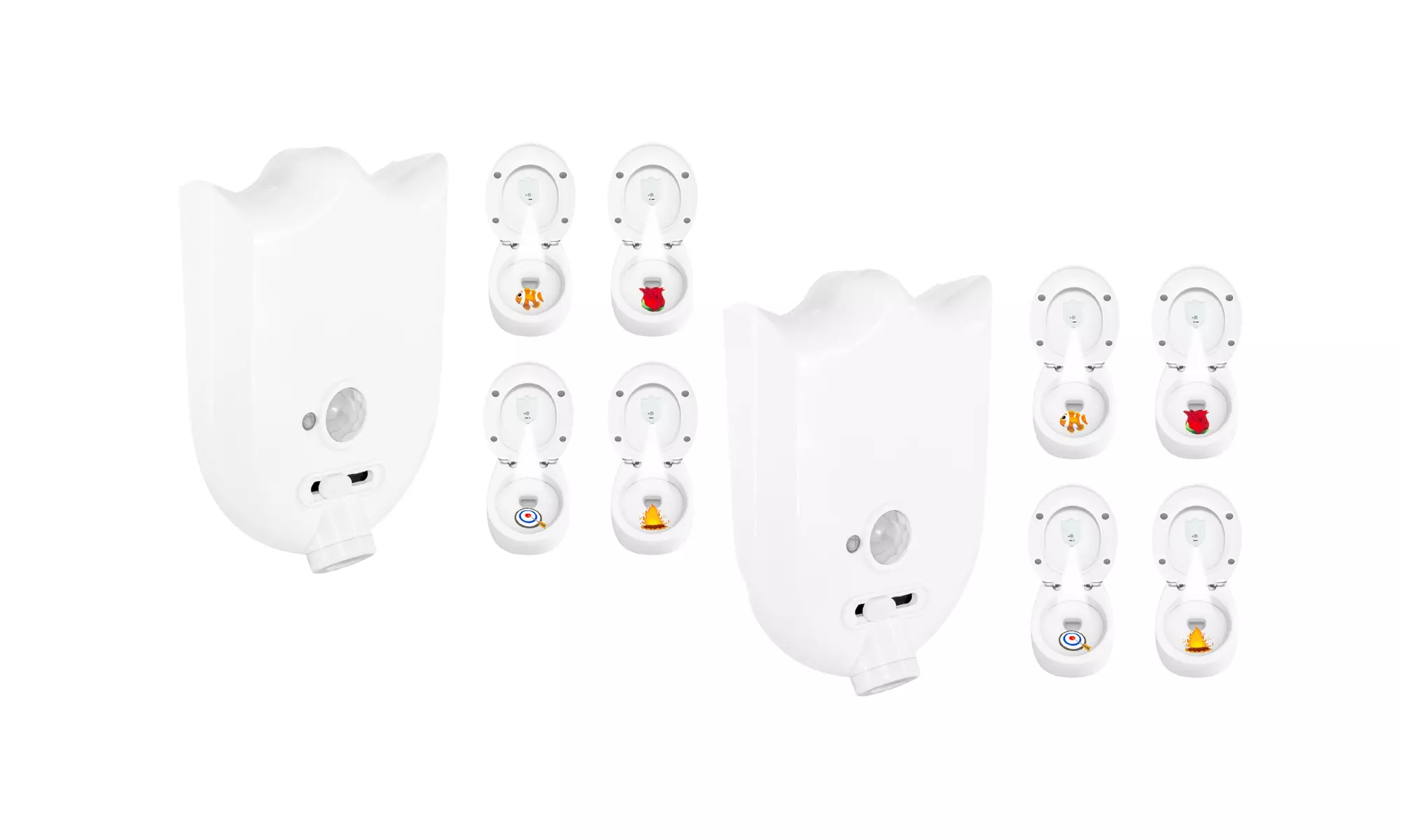 Toilet Night Light Projector Motion Activated Fun Pictures LED Sensor Nightlight